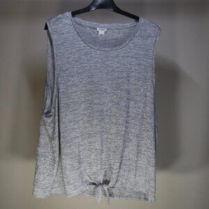 J Crew Space Dyed Tie Front Sleeveless Knit Top, 3X, NWT